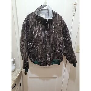 Vintage Delong Men's XL Camo Jacket Shacket Duck Hunting Made In USA.